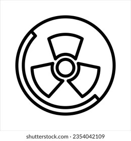 Nuclear radiation sign vector icon