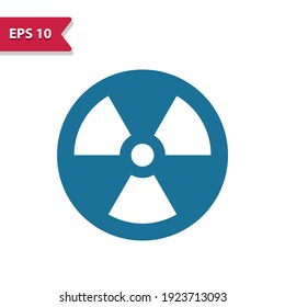 Nuclear, Radiation Symbol Icon. Professional pixel-aligned icon in glyph style.
