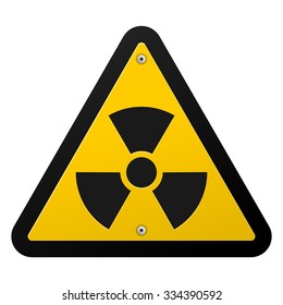 Nuclear Radiation Symbol Radioactive Sign Yellow Stock Vector (Royalty ...