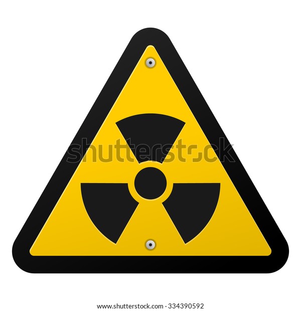 Nuclear Radiation Symbol Radioactive Sign Yellow Stock Vector (Royalty ...