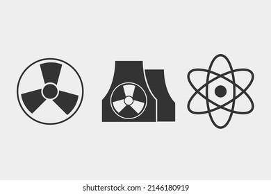 nuclear radiation vector icon illustration sign 