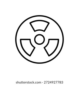 Ilustração Do Ícone Do Vetor De Radiação Nuclear No Plano De Fundo Isolado.