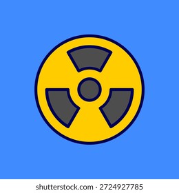 Ilustração Do Ícone Do Vetor De Radiação Nuclear No Plano De Fundo Isolado.