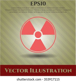 Nuclear, radioactive icon