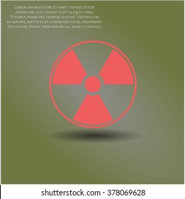 Icono nuclear, radiactivo