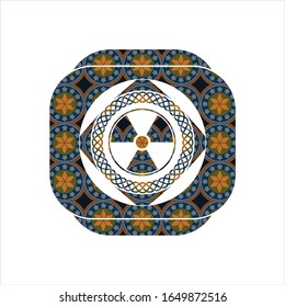 radioaktives Symbol im arabischen Stil. arabische Dekoration.