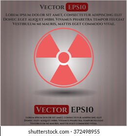 Nuclear, radioactive icon or symbol