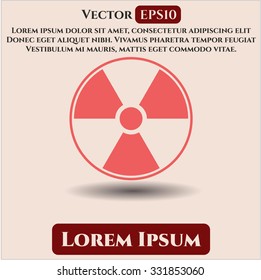 Nukleare, radioaktive Ikone, Vektorgrafik