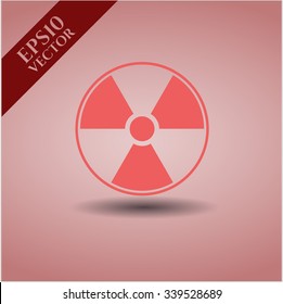 Ilustración de vectores de iconos nucleares y radiactivos
