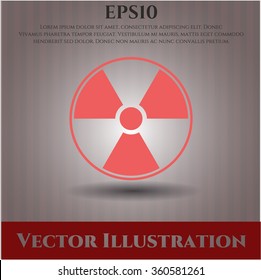 Nuclear, radioactive icon vector illustration