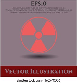 Nuclear, radioactive icon vector illustration
