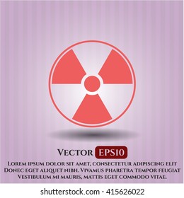 nuclear radioactive icon vector symbol flat eps jpg