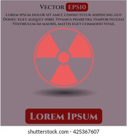 nuclear radioactive icon vector symbol flat eps jpg