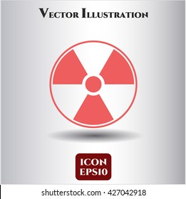nuclear radioactive icon vector symbol flat eps jpg