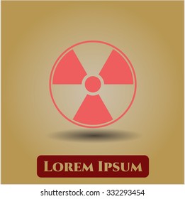 Icono nuclear, vector radiactivo