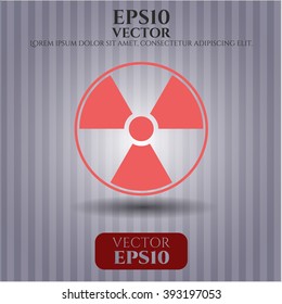 Nuclear, radioactive vector icon
