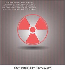 Nuclear, radioactive vector icon or symbol