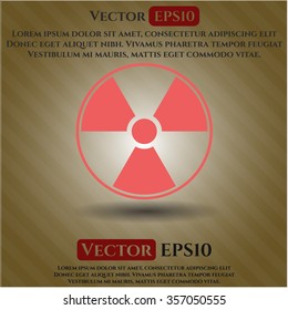 Nuclear, radioactive vector icon or symbol
