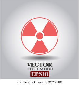 Nuclear, radioactive vector icon or symbol