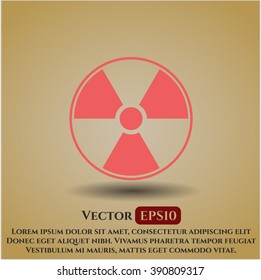 Nuclear, radioactive vector icon or symbol
