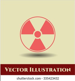 Nuclear, radioactive vector symbol