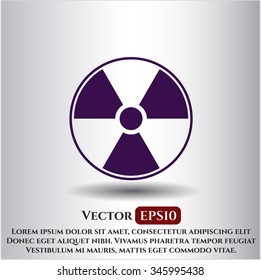 Símbolo vectorial nuclear, radiactivo