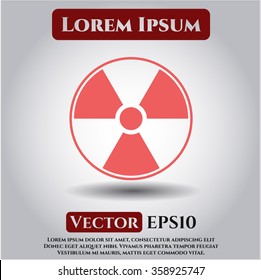 Nuclear, radioactive vector symbol
