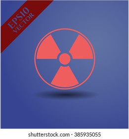 Nuclear, radioactive vector symbol