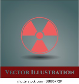 Nuclear, radioactive vector symbol