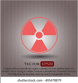 Símbolo vectorial nuclear, radiactivo