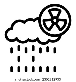 Nuclear rain icon outline vector. Air dust. Eco purify