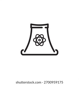 Ícone do núcleo do reator nuclear simbolizando a produção de energia atômica e a fissão controlada, representando a geração de energia especializada, infraestrutura de energia moderna e sistemas de física industrial.