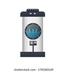 Nuclear reactor. Energy, vector illustration