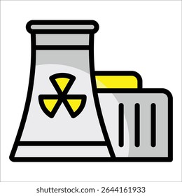 Elemento Ícone Do Reator Nuclear Para O Projeto