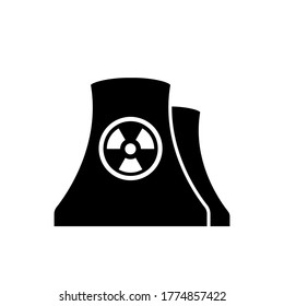 Nuclear reactor icon vector simple design