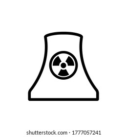 Nuclear Reactor Icon Vector Simple Design