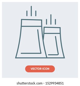 nuclear reactor radioactive vector icon