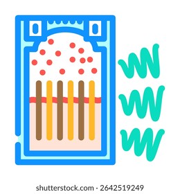 nuclear reactor releasing radiation radioactive pollution color icon vector. nuclear reactor releasing radiation radioactive pollution sign. isolated symbol illustration