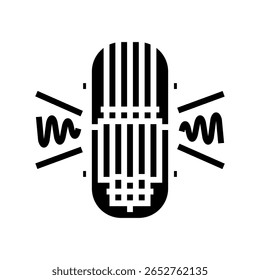 reator nuclear que libera radiação radioativa ícone de poluição vetor. reator nuclear que libera radiação radioativa sinal de poluição. ilustração de símbolo isolado