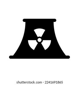 Nuclear reactor silhouette icon. Vector.