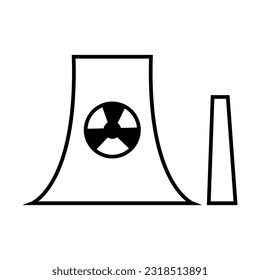 Nuclear reactor vector art, icon and graphic design