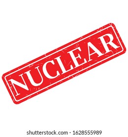 Nuclear red stamp on white background vector illustration 