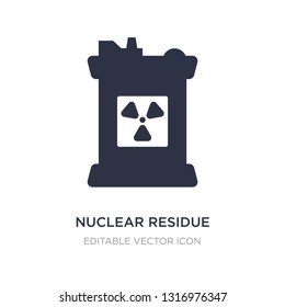 nuclear residue icon on white background. Simple element illustration from Industry concept. nuclear residue icon symbol design.