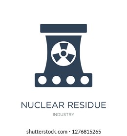 nuclear residue icon vector on white background, nuclear residue trendy filled icons from Industry collection, nuclear residue vector illustration