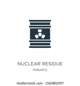 Nuclear residue icon vector. Trendy flat nuclear residue icon from industry collection isolated on white background. Vector illustration can be used for web and mobile graphic design, logo, eps10