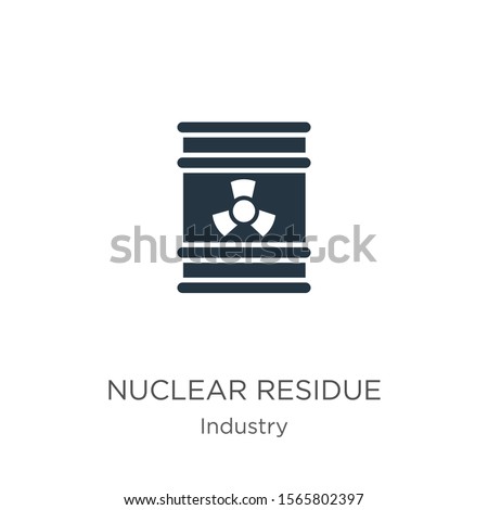 Nuclear residue icon vector. Trendy flat nuclear residue icon from industry collection isolated on white background. Vector illustration can be used for web and mobile graphic design, logo, eps10