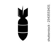 Nuclear Rocket Air Bomb vector design illustration