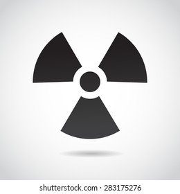 Nuclear sign icon isolated on white background. Vector art.