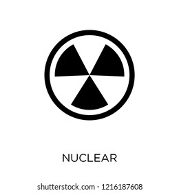 Nuclear sign icon. Nuclear sign symbol design from Traffic signs collection. Simple element vector illustration on white background.