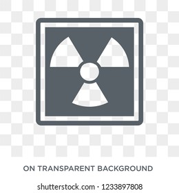 Nuclear sign icon. Trendy flat vector Nuclear sign icon on transparent background from traffic sign collection. 